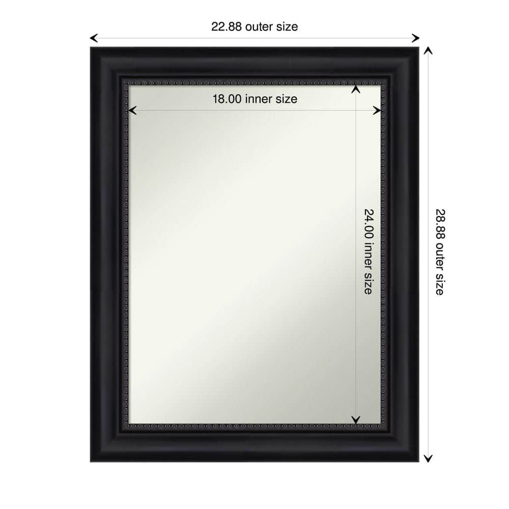 Astor Black Matte Finish Rectangular Bathroom Vanity Mirror