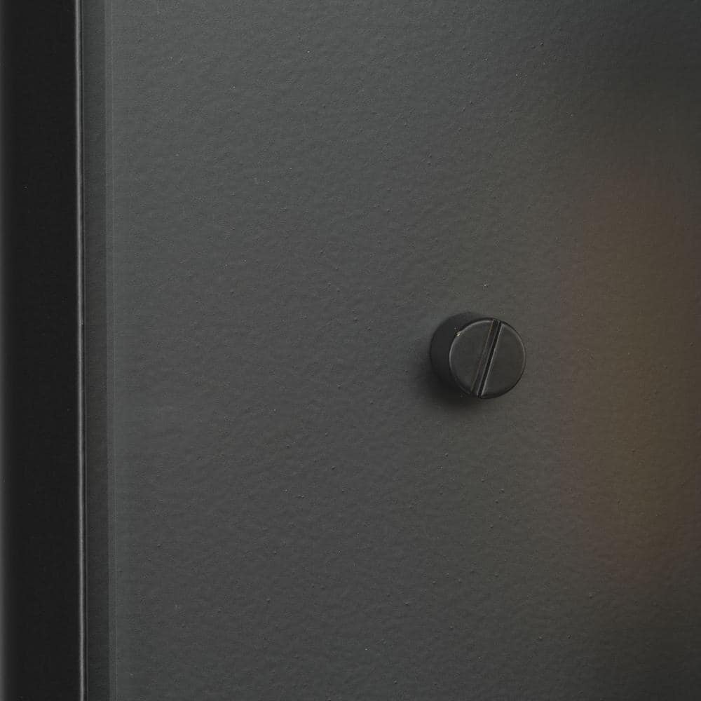 Matte Black Steel Outdoor Wall Lantern with Clear Glass