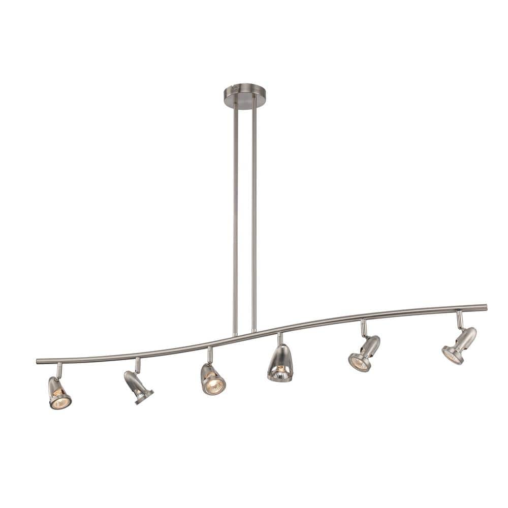 Brushed Nickel Track Lighting Systems 52.2" Track Lights | 6