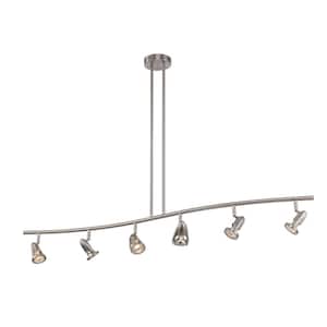 Stingray 4 ft. 6-Light Brushed Nickel Track Light Fixture with Adjustable Heads
