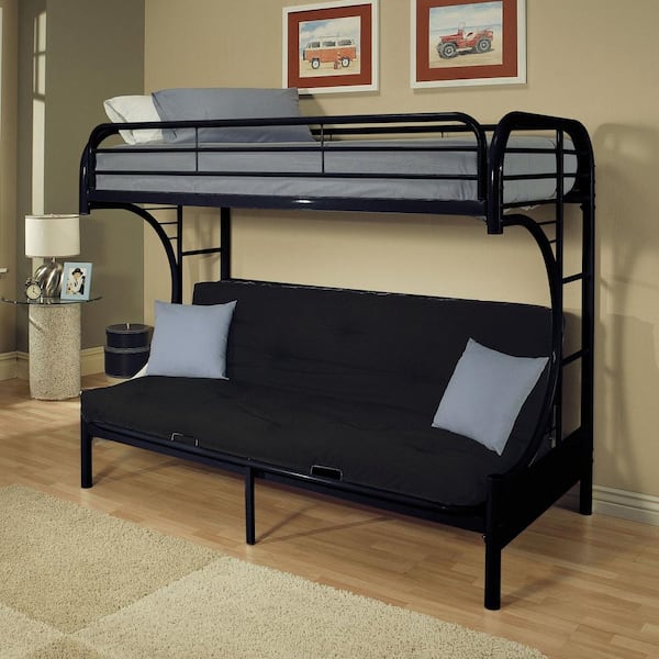 Acme Furniture Eclipse Twin Over Black, Double Bunk Sofa Bed