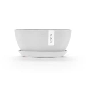 Sofia 12 in. Pure White Premium Sustainable Planter ( with Saucer)