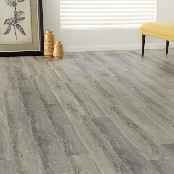 Embossed Silverbrook Aged Oak 12 mm Thick x 6-1/6 in. Wide x 50-9/16 in. Length Laminate Flooring (17.32 sq. ft. / case)