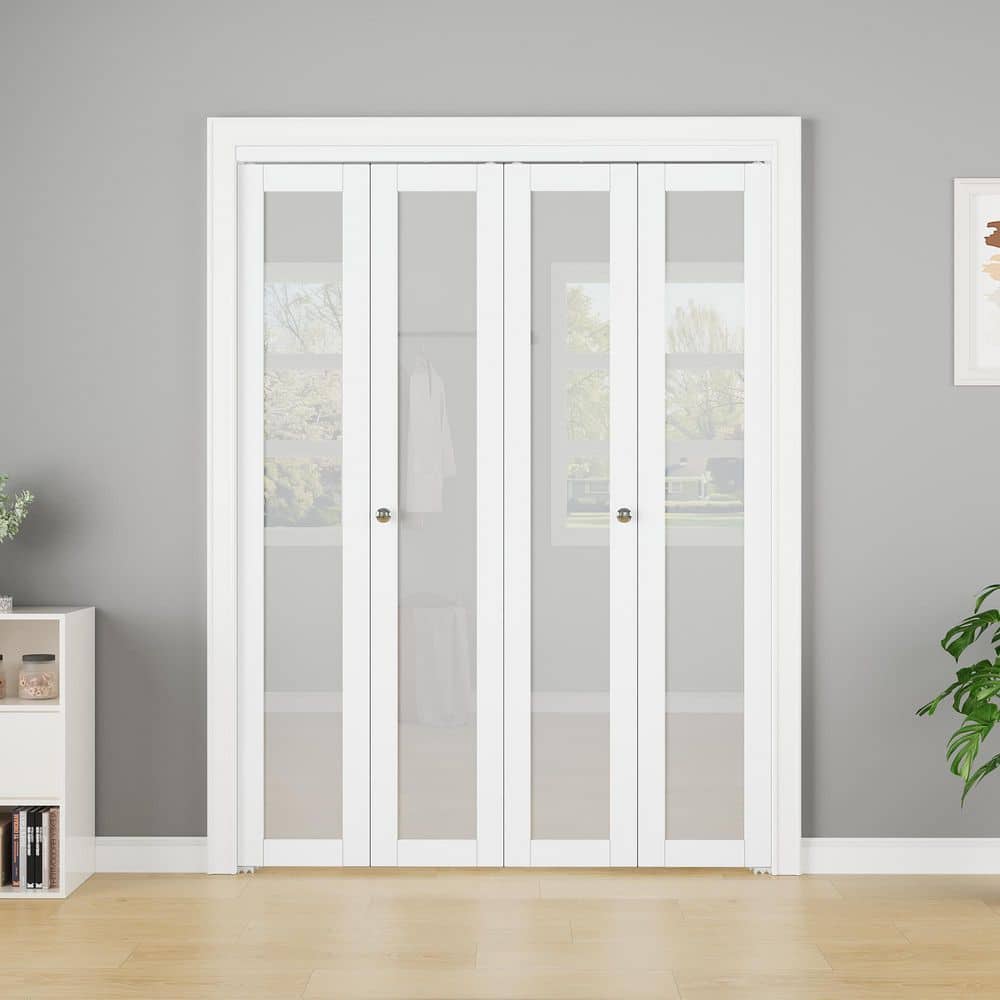 EH PUERTA 64 in. x 80 in. 1-Lite Tempered Frosted Glass Solid Core