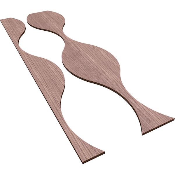 Ekena Millwork Ozark 47 in. H x 0.375 in. W Slatwall Panels in Walnut 9-Pack