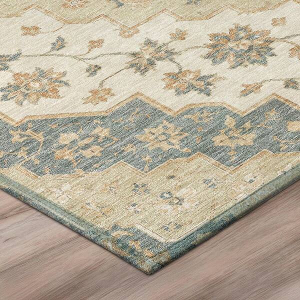 Chantille Machine Washable Indoor/Outdoor Abstract ACN3134 Ivory 9 ft. x 12 ft. Area Rug