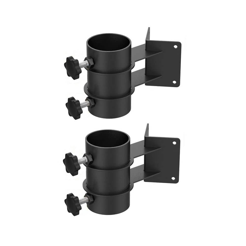 2.66 lb. Stainless Steel Patio Umbrella Base in Black High-Temperature Powder Coated Waterproof Rustproof Corner Mount price history on PriceWatchPro