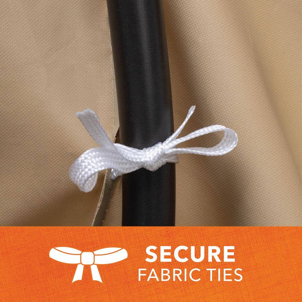 Khaki Weather-Resistant Patio Chair Covers, 27" x 34" x 31", Set of 2