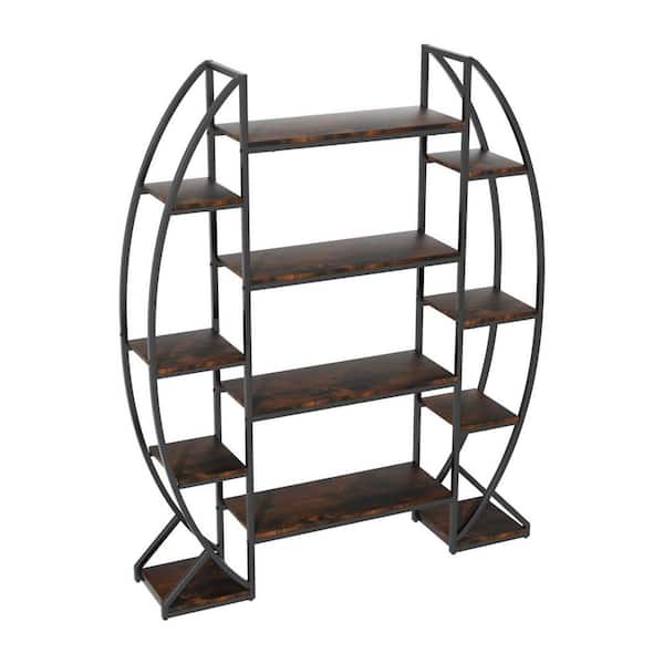 AESOME 69.6 in. x 49.2 in. x 11.8 in. Indoor Metal Plant Stand Industrial Style Large Potted Plant Shelf Display Holder 8-Tier