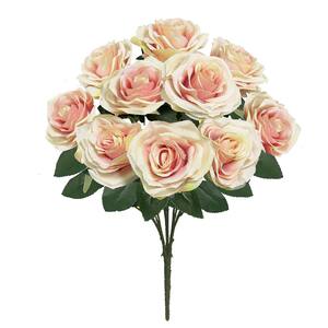 LIVING LUXURY 18 in. Mauve Pink Artificial Queen Rose Flower