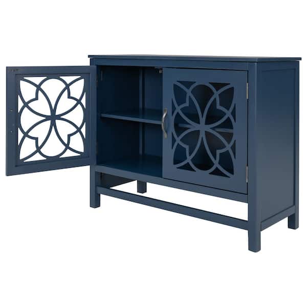 Clearance ! New Navy Blue Wood Accent Buffet Sideboard Storage Cabinet with  Doors and Adjustable Shelf, Entryway Kitchen Dining Room for Sale in Chino,  CA - OfferUp