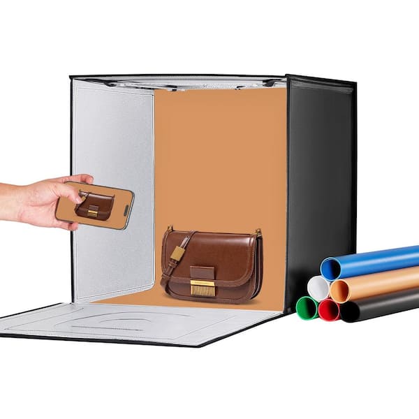 VEVOR Photo Studio Light Box Framed Photography Wall Art 23.62 in. x 23.23 in. 3000-5600K Adjustable 3 Color Temperatures