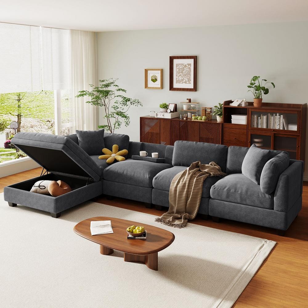 Archer Leather L-Shape Couch