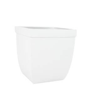 AquaPots Lite Urban Courtyard 17.5 in. W x 18.3 in. H White Composite Self-Watering Pot