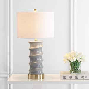 Taipei 28 in. Dark Grey/Gold LED Table Lamp