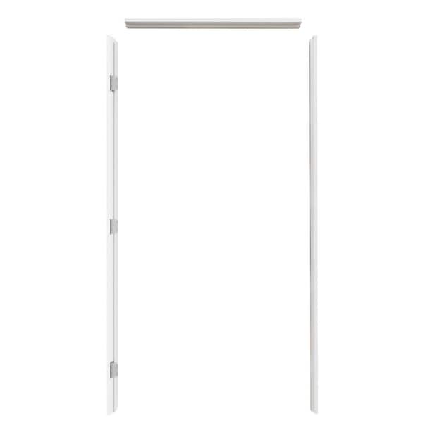 36 in. x 80 in. Primed Wood Knock Down Door Frame 3-Piece+ Weatherseal Right-Handed Reversible for Interior Prehung Door