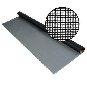 36 in. x 25 ft. Charcoal Fiberglass Screen- 20 x 20 No-See-Um Mesh
