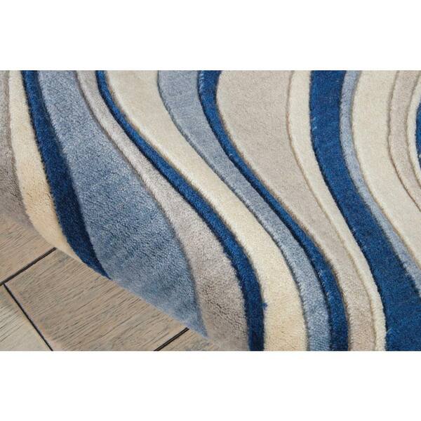 Throw Rugs Thickness Soft Vintage Retro Small Carpets Blue Front Doormat -  Warmly Home