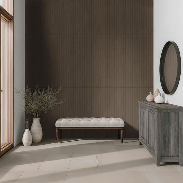 Urban Bamboo Flute Umber Brown 16 in. x 48 in., Matte Ceramic Wall Tile (15.51 sq. ft./Case)