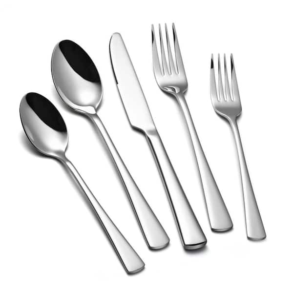 40-Piece Classic Silver Stainless Steel Flatware Set(Service for 8)