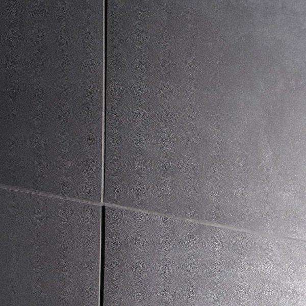 SomerTile 17.875x17.875-inch Spinet Matte Black Porcelain Floor and Wall Tile 5 tiles/11.33 sqft.