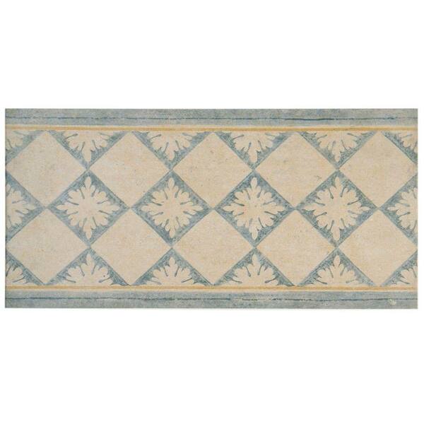 Merola Tile Abadia Blanco 6-1/2 in. x 13 in. Porcelain Listello Trim Tile