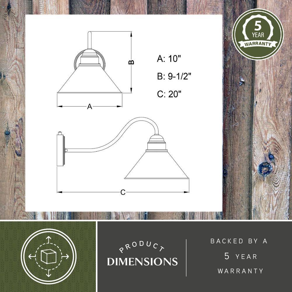 Aged Iron 20'' Rustic Outdoor Wall Sconce