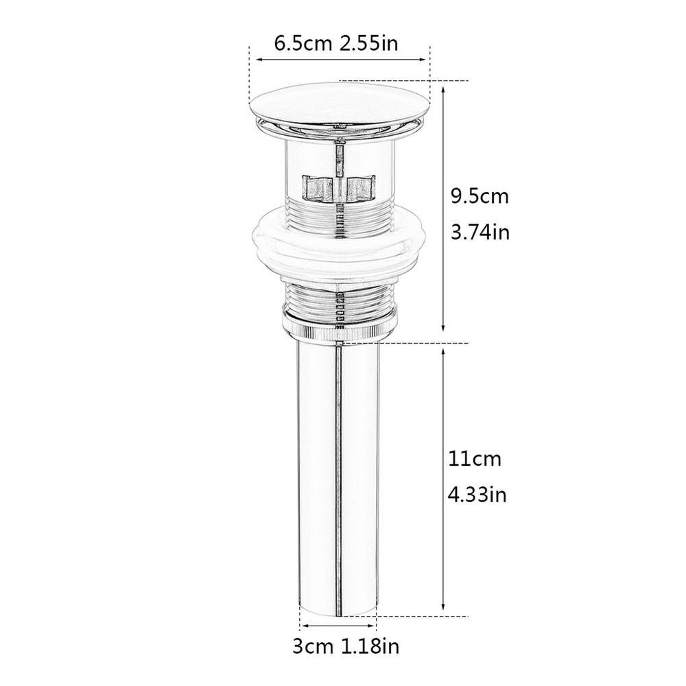 Brushed Nickel Pop-Up Bathroom Sink Drain Assembly