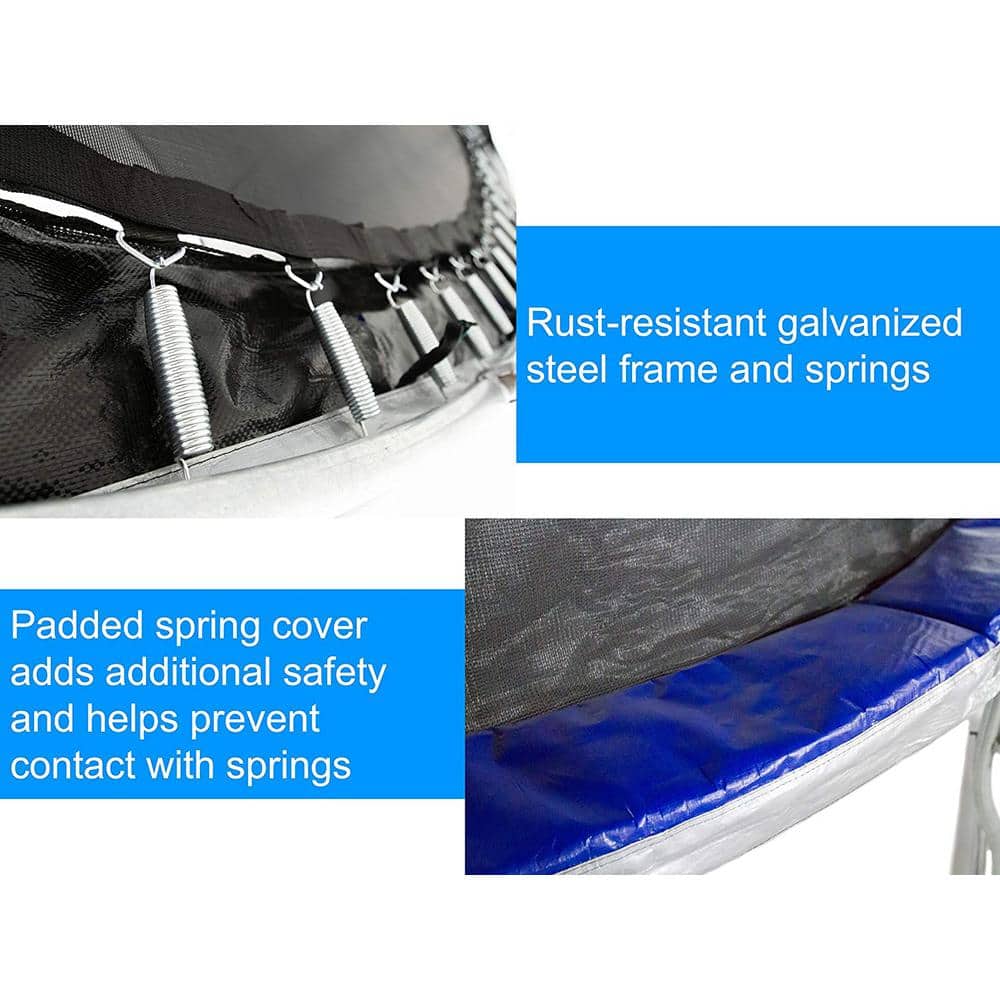 TruJump 14ft Blue Trampoline with Safety Enclosure