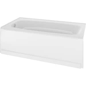 Classic 400 60 in. x 32.5 in. Soaking Bathtub with Left Drain in High Gloss White