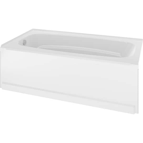 Delta Classic 400 60 in. x 32.5 in. Soaking Bathtub with Left Drain in High Gloss White