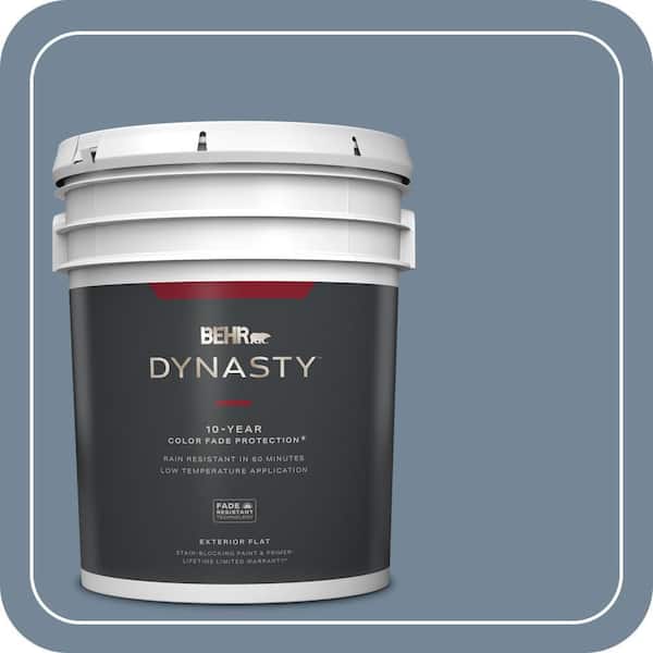 BEHR DYNASTY 5 gal. #570F-5 Skipper Flat Exterior Stain-Blocking Paint & Primer