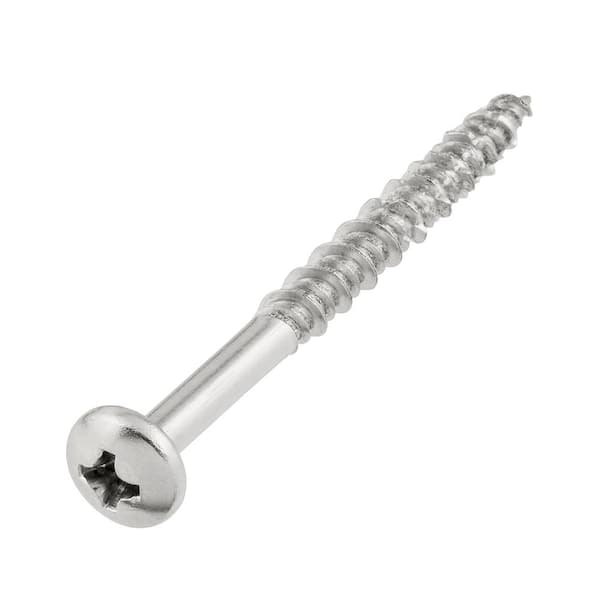 Marine Grade Stainless Steel #10 X 2 in. Pan Head Phillips Screw (15 Pieces)