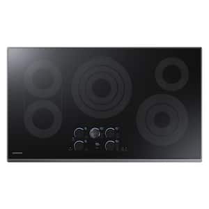 36 in. Radiant Electric Cooktop in Fingerprint Resistant Black Stainless with 5 Elements, Rapid Boil and WiFi