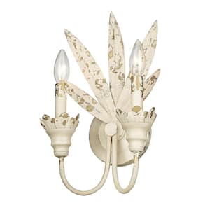 Lillianne 2-Light Antique Ivory Wall Sconce