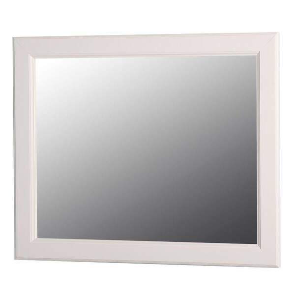 Home Decorators Collection Dowsby 26 in. L x 31 in. W Wall Mirror in Cream