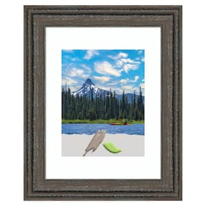 11 in. x 14 in. (Matted to 8 in. x 10 in.) Upcycled Brown Grey Wood Picture Frame Opening Size