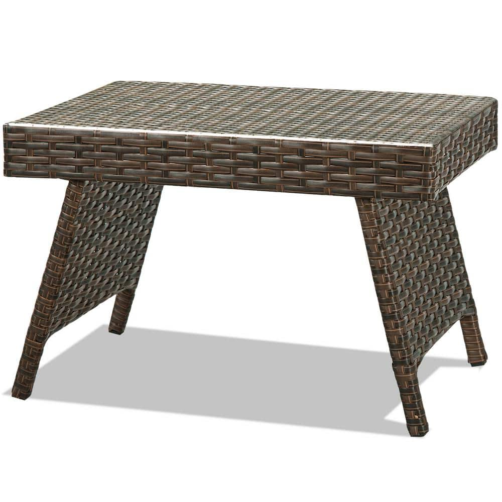 staples folding rattan coffee table