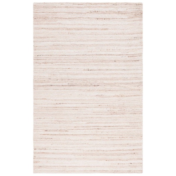 Casablanca 9 ft. x 12 ft. Beige/Ivory Striped Marle Area Rug