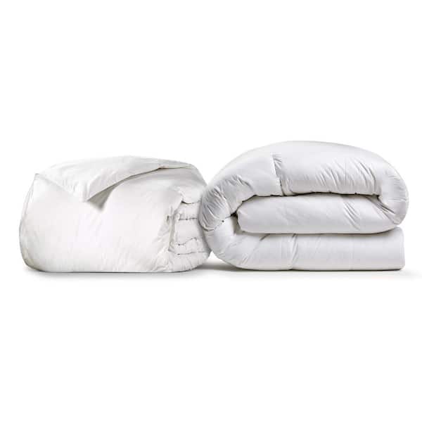 ELLA JAYNE Luxury 3- Piece White Solid Color King Size Microfiber Comforter Set
