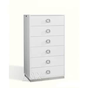 Valerie White 6 Drawers 31.5 in Chest of Drawers