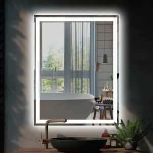 36 in. W x 28 in. H Rectangular Frameless Anti-Fog Dimmable Wall LED Backlit Bathroom Vanity Mirror Bathroom Mirror