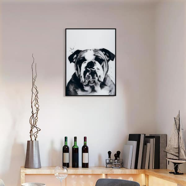 Empire Art Direct Dalmatian Pet Paintings on Printed Glass Encased with A  Black Anodized Frame, 24 x 18 x 1