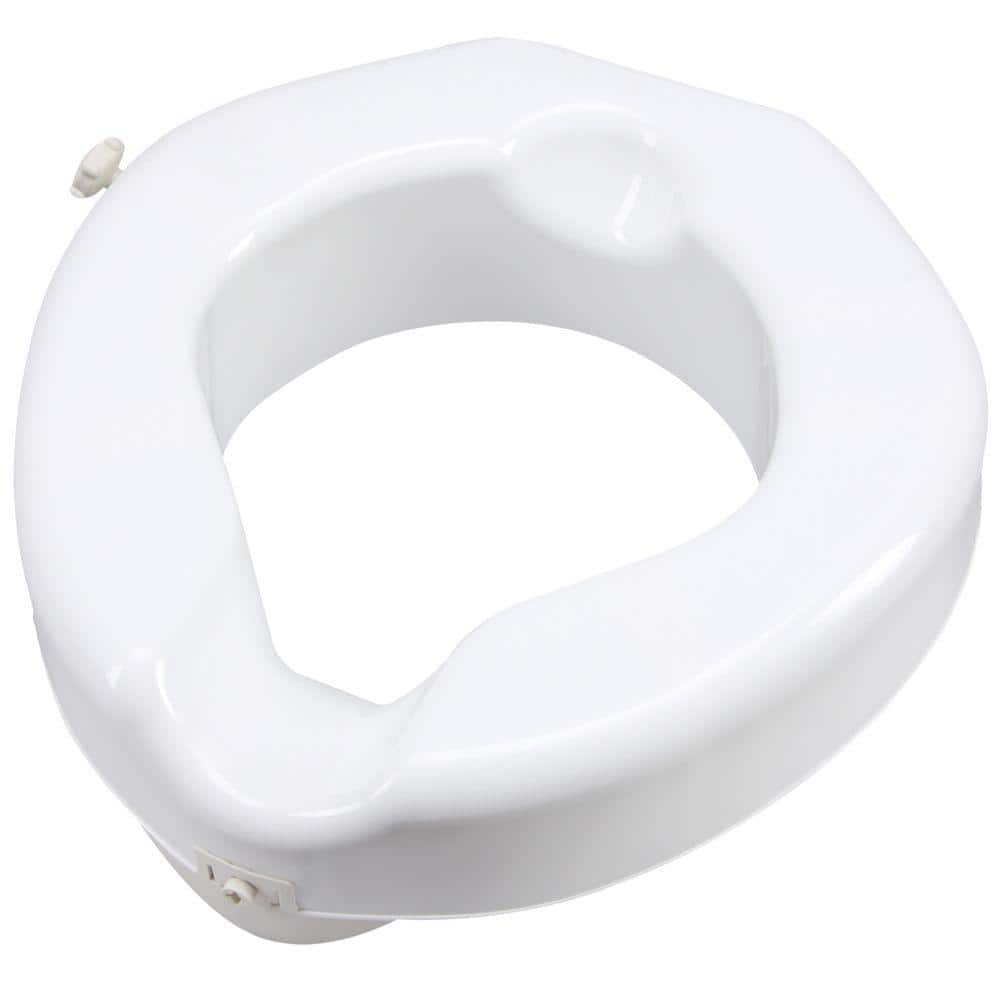 Carex Health Brands Carex Safe Lock Raised Elevated Toilet Seat in ...