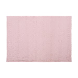 Bellomy Pink Faux Fur Throw Blanket