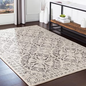 Lucillia Charcoal 7 ft. 10 in. x 10 ft. 3 in. Medallion Area Rug