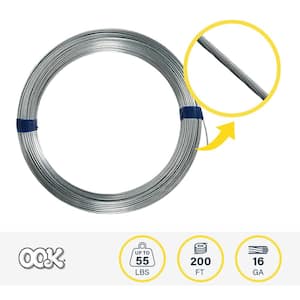 200 ft. 55 lbs. 16-Gauge Galvanized Steel Wire