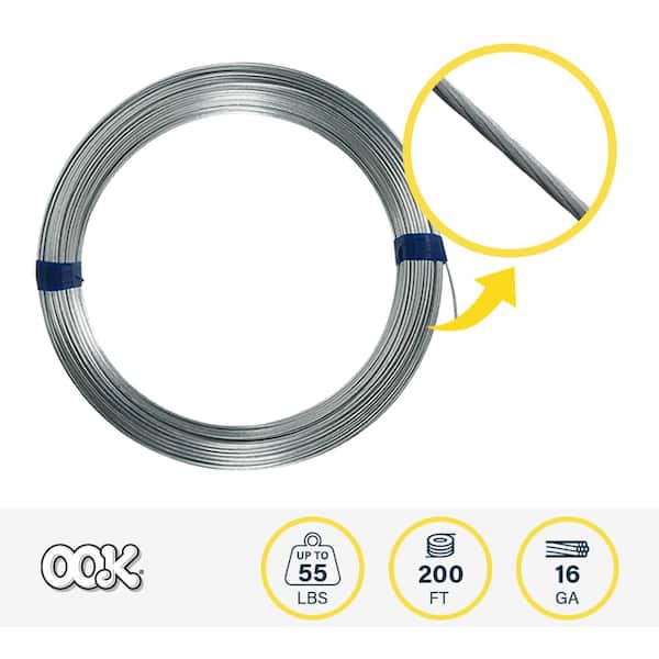 200 ft. 55 lbs. 16-Gauge Galvanized Steel Wire