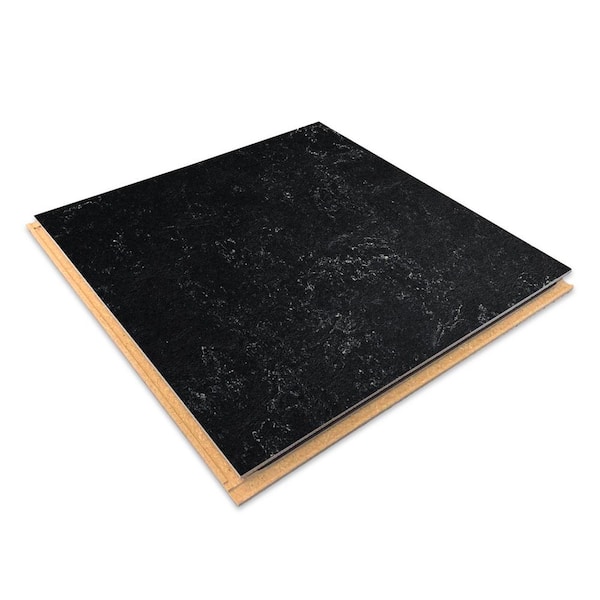 Marmoleum Cinch Loc Seal Black 9.8 mm Thick x 11.81 in. Wide X 11.81 in. Length Laminate Floor Tile (6.78 sq. ft/Case)