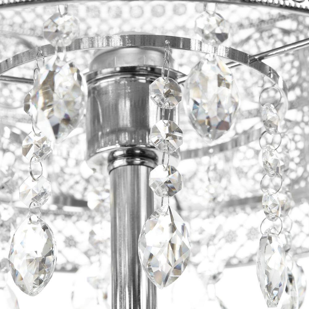 Monroe Polished Nickel 60.5" Crystal Jewel Floor Lamp